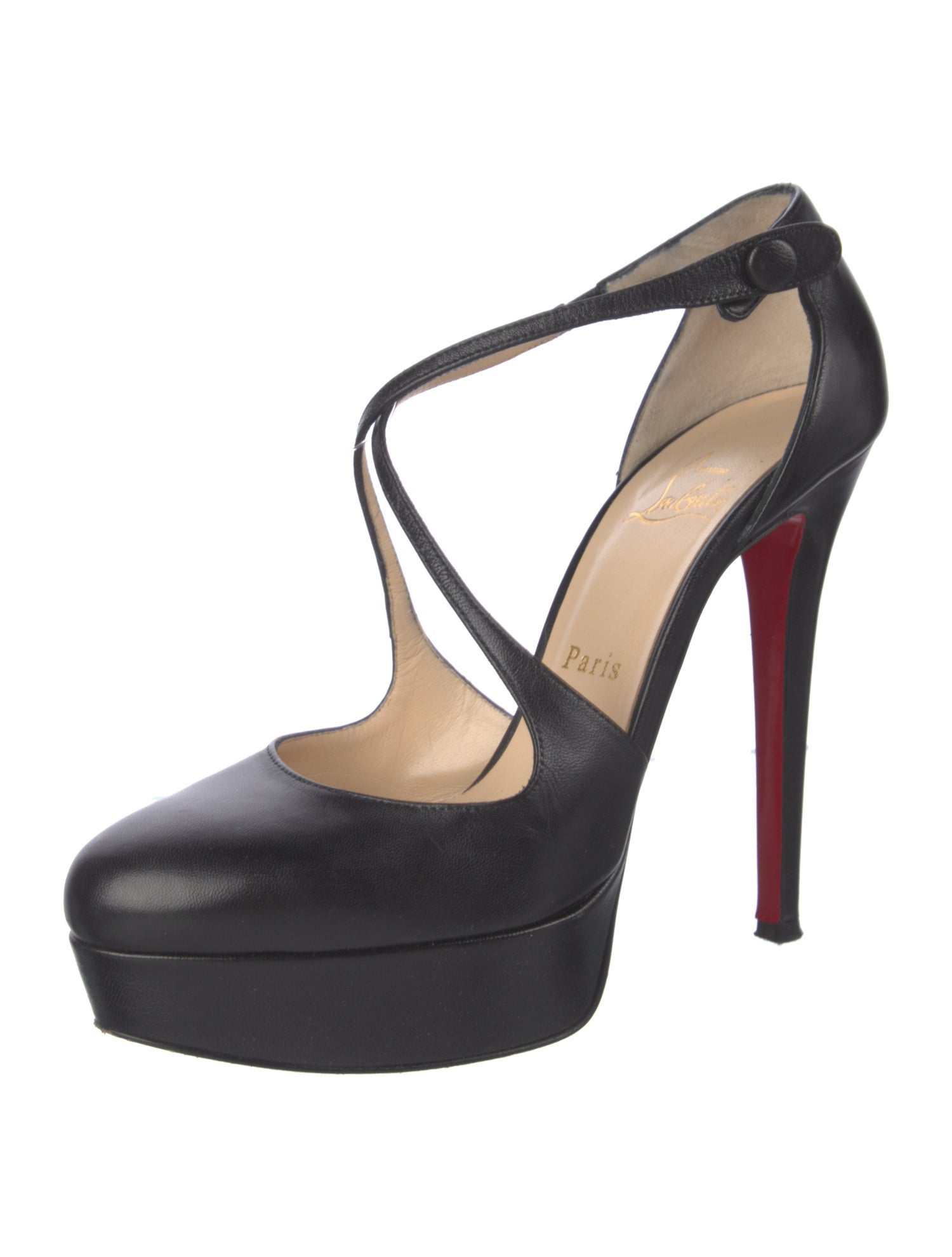 Christian Louboutin Borghese Leather T-Strap Pumps