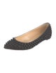 Christian Louboutin Spike Accents Wool Flats