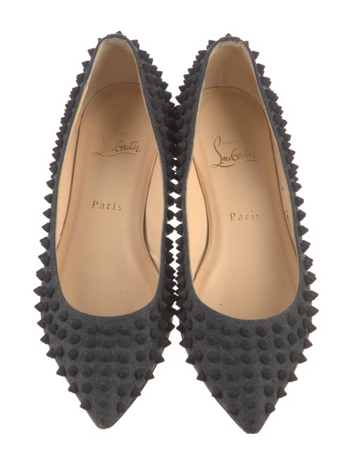 Christian Louboutin Spike Accents Wool Flats