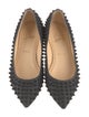 Christian Louboutin Spike Accents Wool Flats