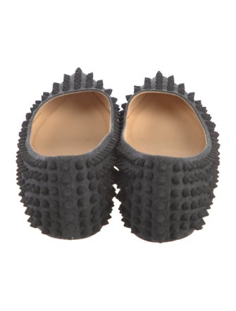 Christian Louboutin Spike Accents Wool Flats