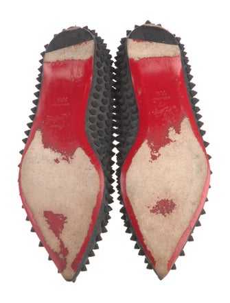 Christian Louboutin Spike Accents Wool Flats