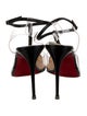 Christian Louboutin Spike Accents Leather T-Strap Pumps