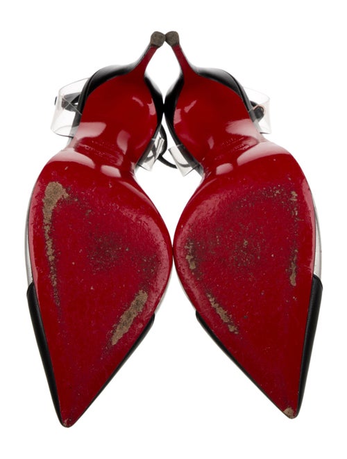Christian Louboutin Spike Accents Leather T-Strap Pumps