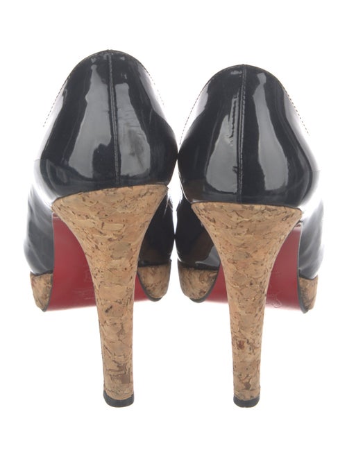 Christian Louboutin Patent Leather Colorblock Pattern Pumps