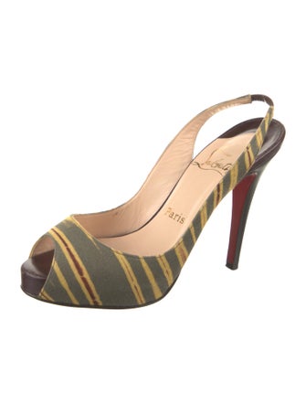 Christian Louboutin Printed Slingback Sandals