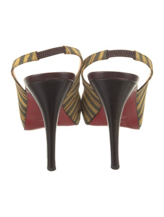 Christian Louboutin Printed Slingback Sandals