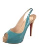 Christian Louboutin Patent Leather Slingback Sandals