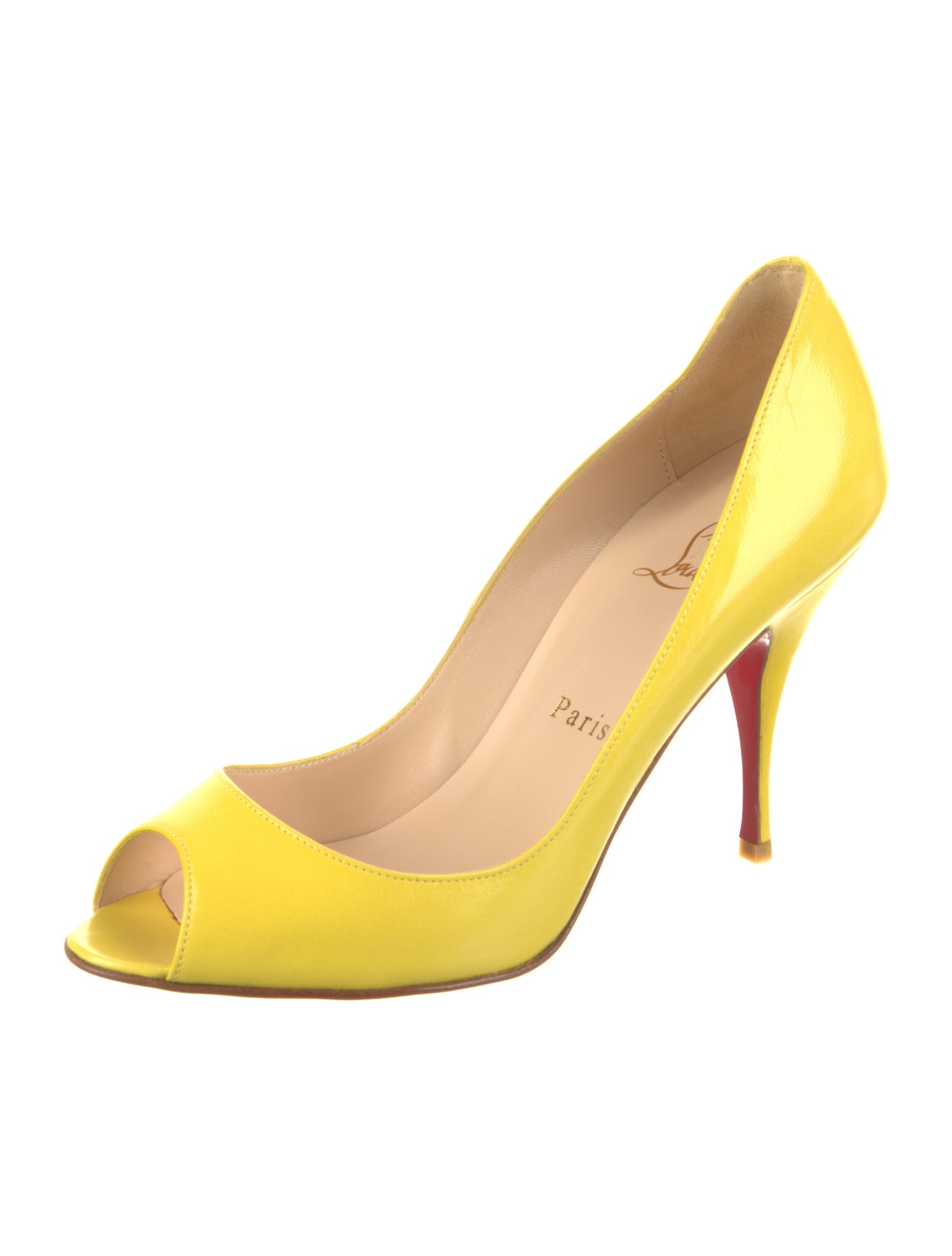 Christian Louboutin Leather Cutout Accent Pumps