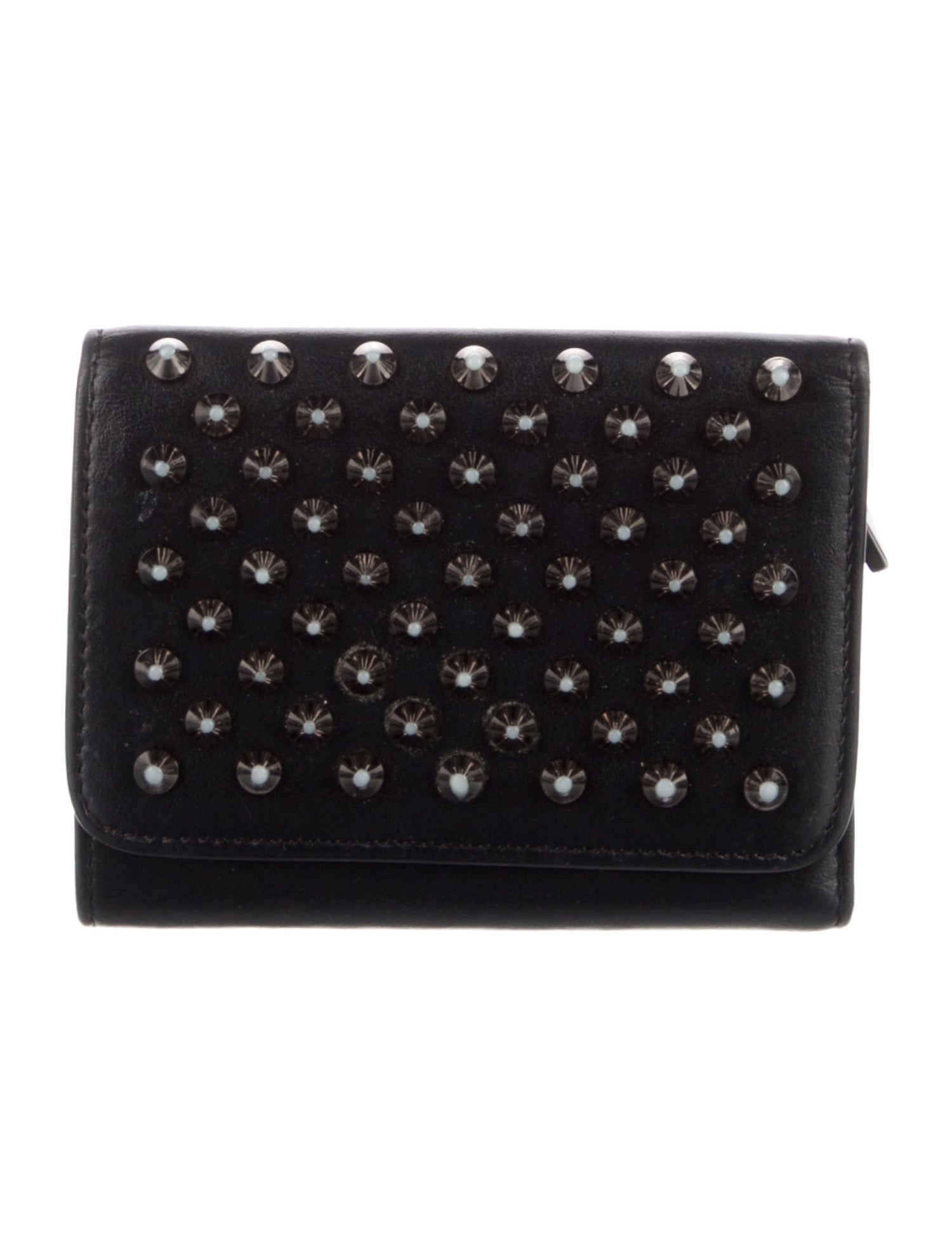 Christian Louboutin Spike Accents Leather Wallet