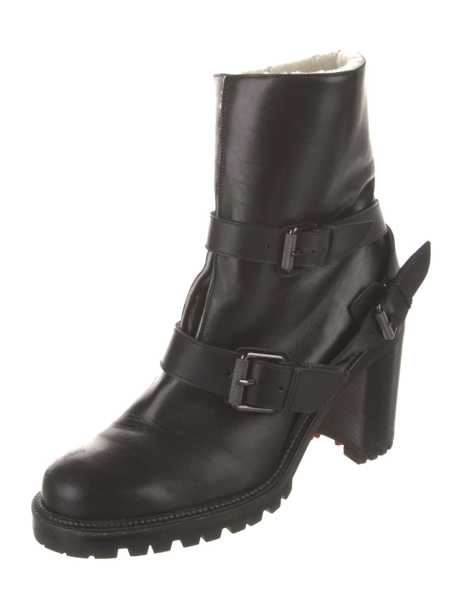 Christian Louboutin Leather Moto Boots