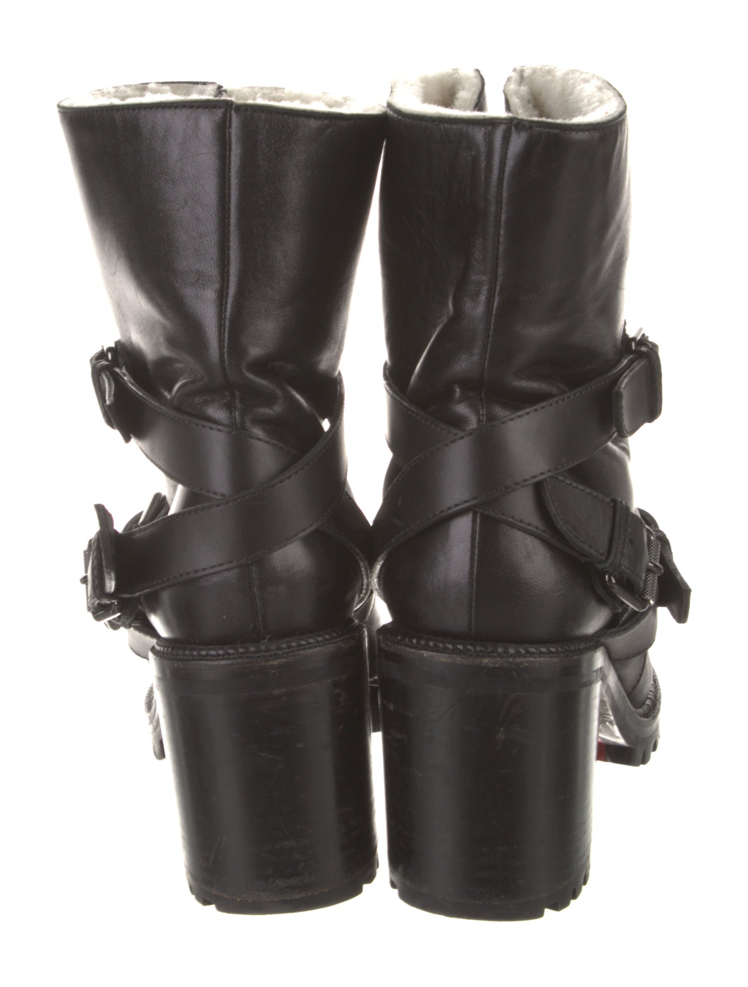 Christian Louboutin Leather Moto Boots