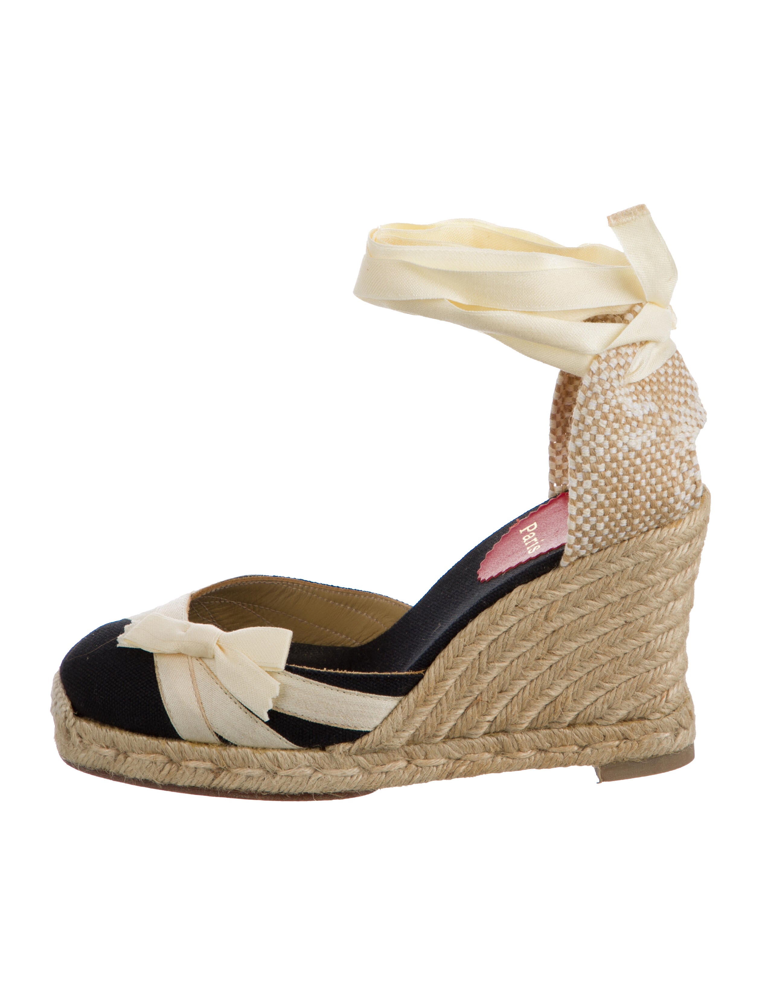 Christian Louboutin Jute Colorblock Pattern D'Orsay Pumps