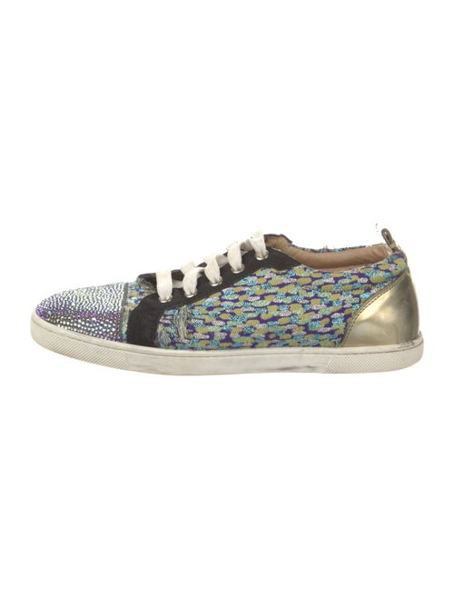 Christian Louboutin Printed Crystal Embellishments Sneakers