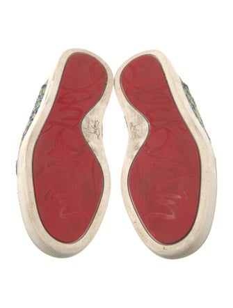 Christian Louboutin Printed Crystal Embellishments Sneakers