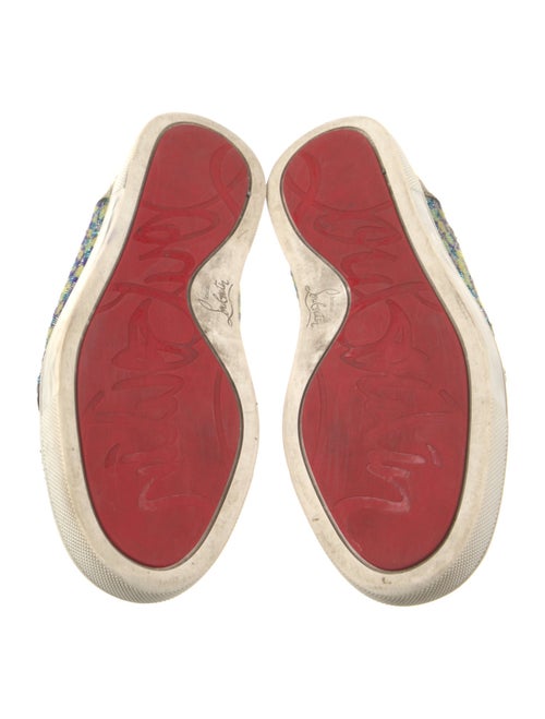Christian Louboutin Printed Crystal Embellishments Sneakers