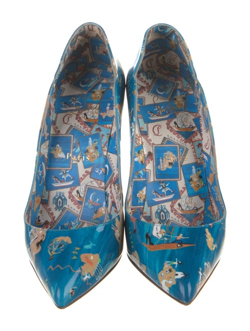 Christian Louboutin Patent Leather Printed Pumps