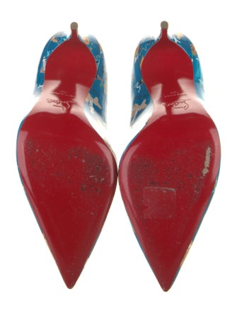 Christian Louboutin Patent Leather Printed Pumps