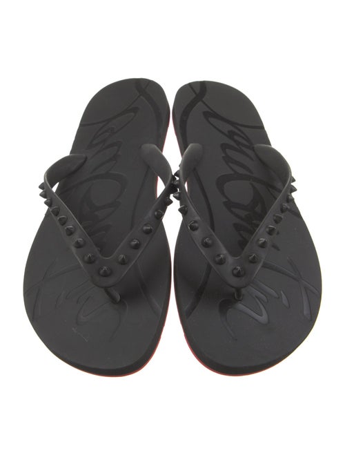 Christian Louboutin Rubber Studded Accents Flip Flops