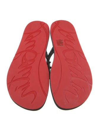 Christian Louboutin Rubber Studded Accents Flip Flops