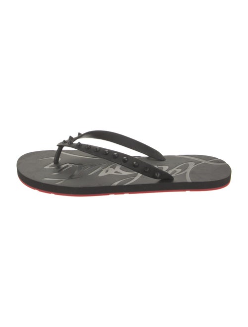 Christian Louboutin Rubber Studded Accents Flip Flops