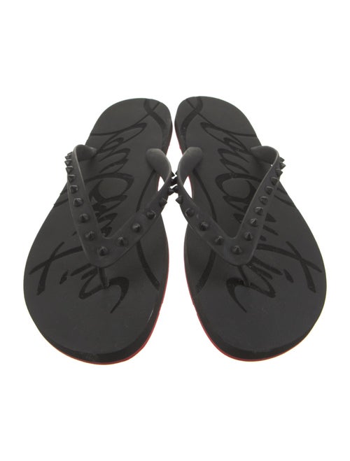Christian Louboutin Rubber Studded Accents Flip Flops