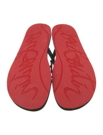 Christian Louboutin Rubber Studded Accents Flip Flops