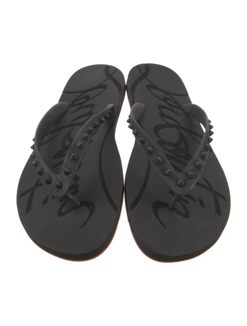 Christian Louboutin Rubber Studded Accents Flip Flops