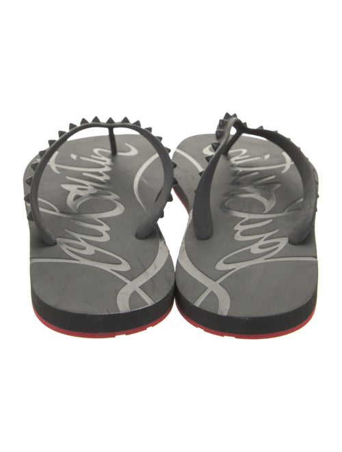 Christian Louboutin Rubber Studded Accents Flip Flops