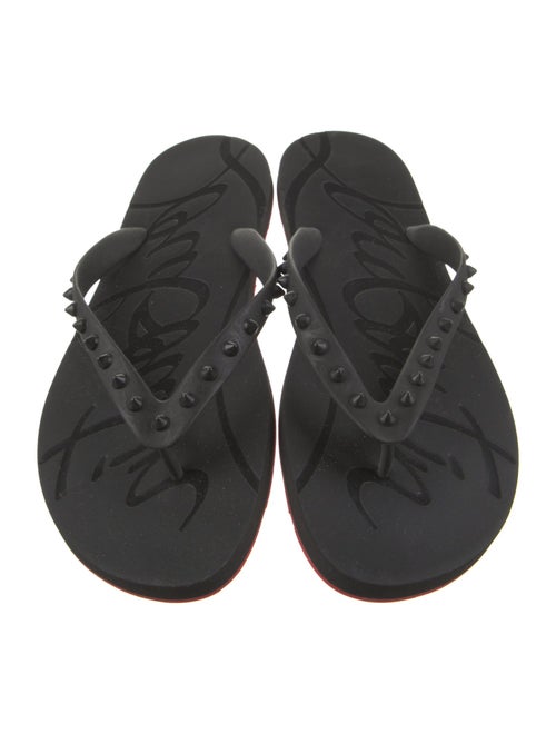 Christian Louboutin Rubber Studded Accents Flip Flops