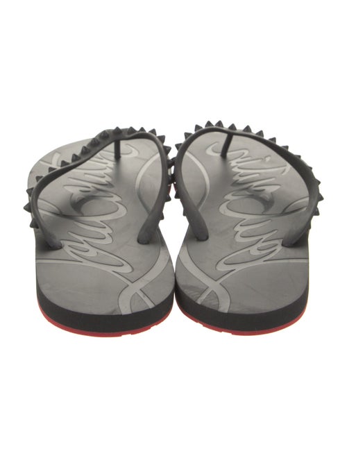 Christian Louboutin Rubber Studded Accents Flip Flops