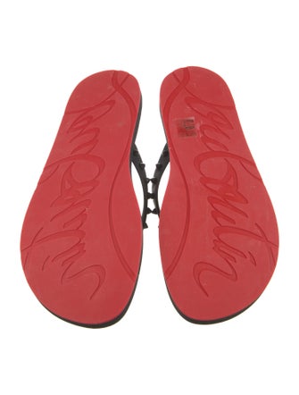 Christian Louboutin Rubber Studded Accents Flip Flops