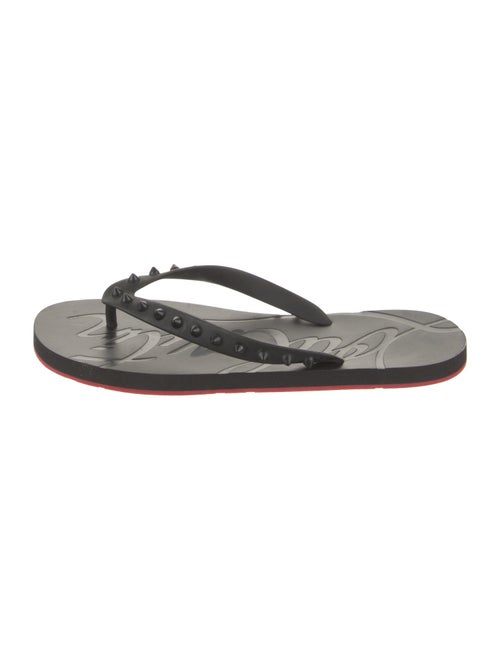 Christian Louboutin Rubber Studded Accents Flip Flops