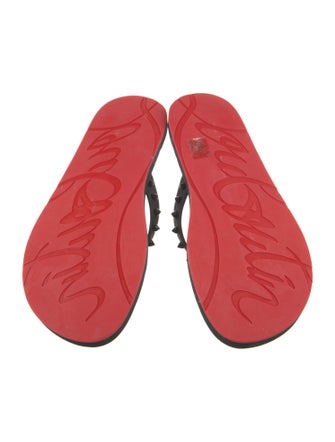 Christian Louboutin Rubber Studded Accents Flip Flops