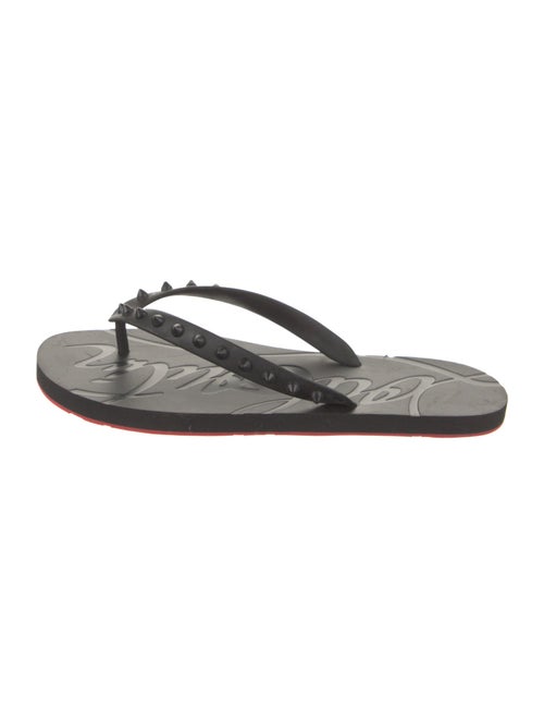 Christian Louboutin Rubber Studded Accents Flip Flops