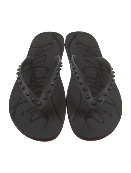 Christian Louboutin Rubber Studded Accents Flip Flops