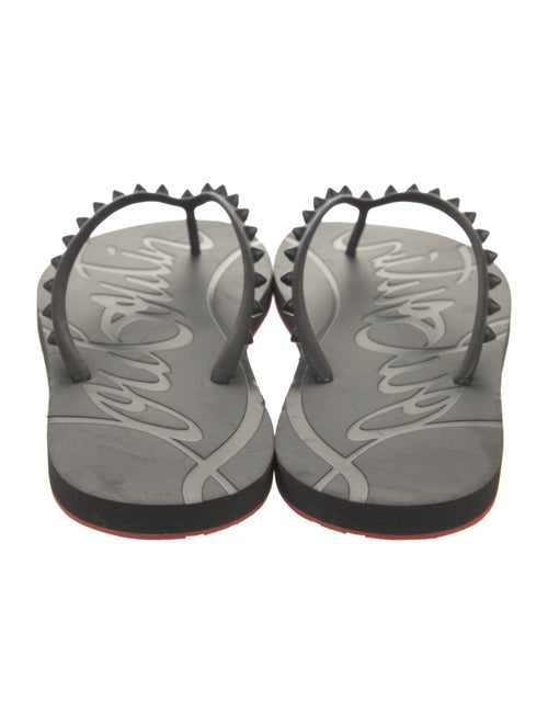 Christian Louboutin Rubber Studded Accents Flip Flops