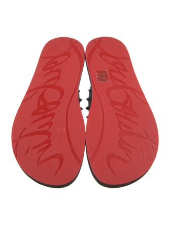 Christian Louboutin Rubber Studded Accents Flip Flops
