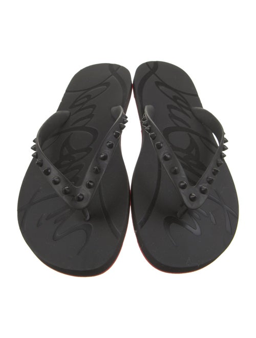 Christian Louboutin Rubber Studded Accents Flip Flops
