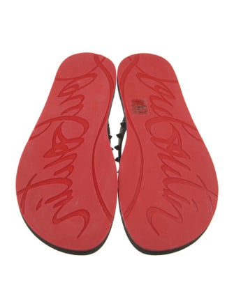 Christian Louboutin Rubber Studded Accents Flip Flops