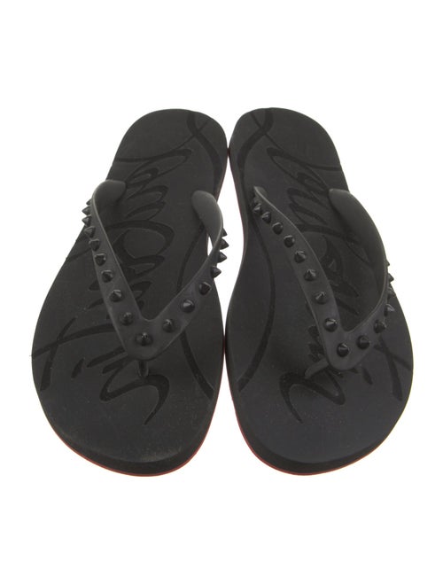 Christian Louboutin Rubber Studded Accents Flip Flops