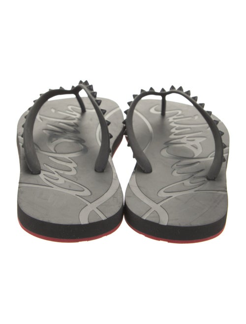 Christian Louboutin Rubber Studded Accents Flip Flops