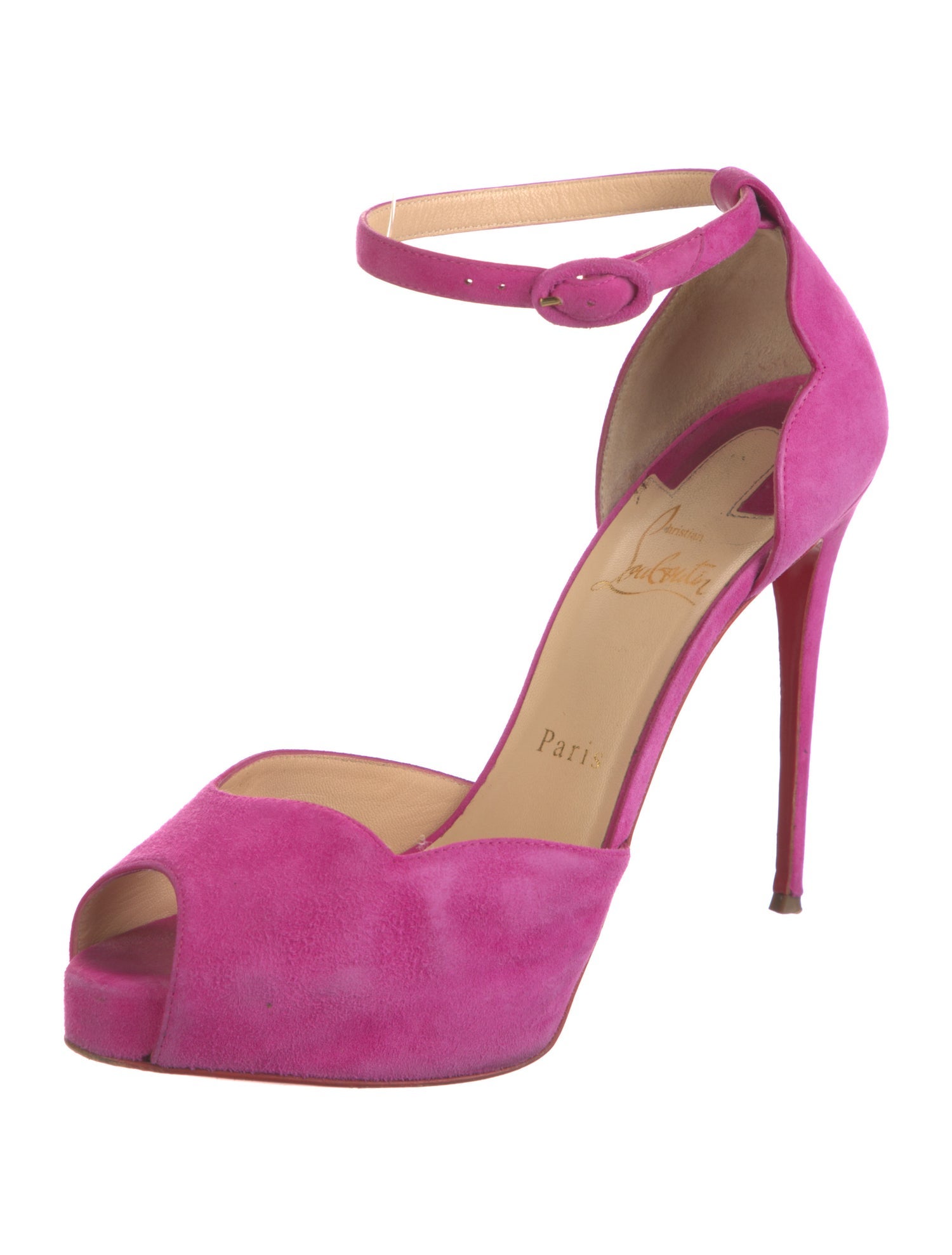 Christian Louboutin Suede D'Orsay Pumps