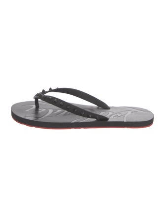 Christian Louboutin Rubber Studded Accents Flip Flops