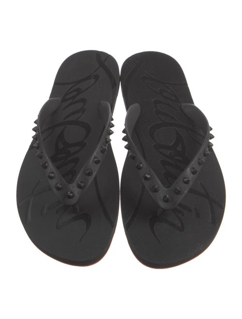 Christian Louboutin Rubber Studded Accents Flip Flops