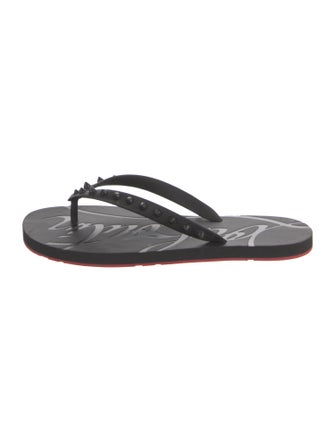 Christian Louboutin Rubber Studded Accents Flip Flops