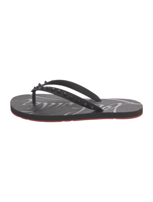 Christian Louboutin Rubber Studded Accents Flip Flops