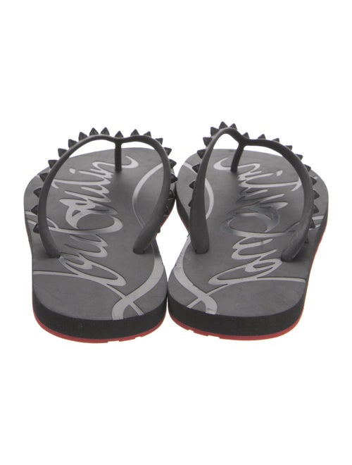 Christian Louboutin Rubber Studded Accents Flip Flops