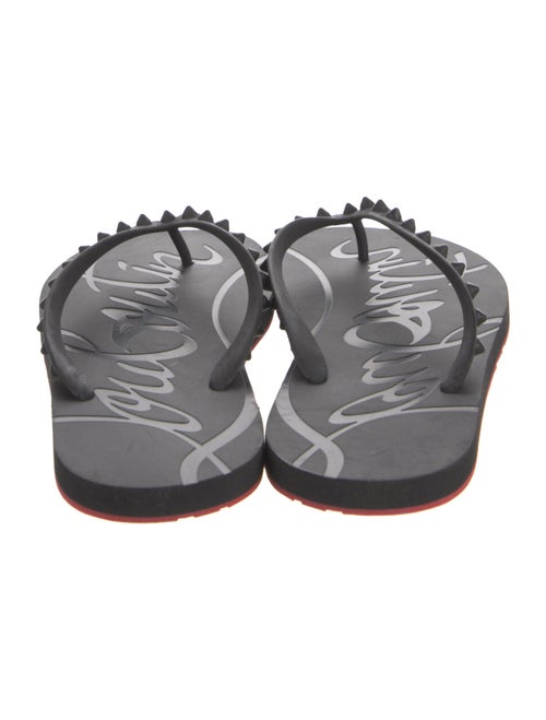 Christian Louboutin Rubber Studded Accents Flip Flops