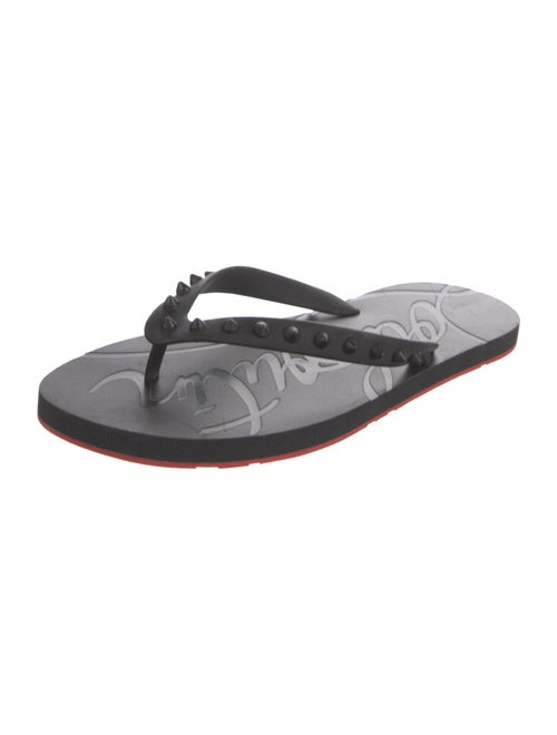 Christian Louboutin Rubber Studded Accents Flip Flops